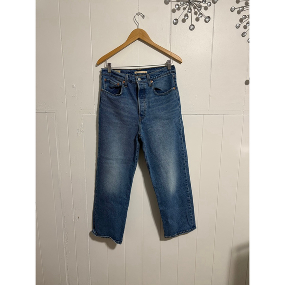 LEVIS RIBCAGE STRAIGHT ANKLE WOMEN'S JEANS Sz 30 - Picture 3 of 7